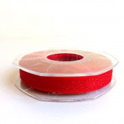 Nastro Organza Lurex Rosso - 15 mm